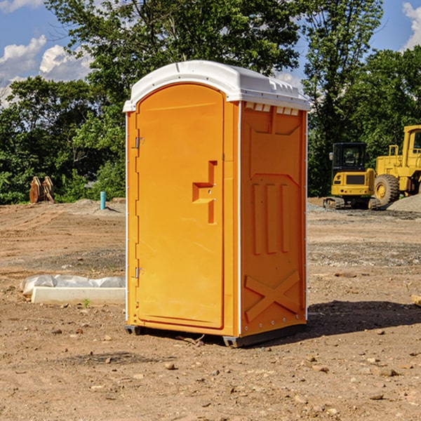 can i customize the exterior of the porta potties with my event logo or branding in Hughes County